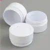 20 x 100 g leere weiße Creme-Kosmetikdose mit Aluminiumdeckel, 100 ml PET-Behälter, silberfarbener Deckel, schwere Wand. Gute Qualität