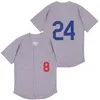 2020 Los Angeles Baseball 8 24 Bryant KB Black Mamba LAD Jersey Goedkope Heren Dames Jeugd Full Stitched Shirt Geel Blauw Wit Grijs Goed