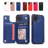PU-Leder-Flip-Cover-Hülle für Samsung S20, Kreditkartenfach-Hülle für iPhone 12 11 Pro Max XS MAX XR