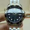 Men's Watches Ceramics Circle mouth Luxury Professional 300m Water Resistant Blue Dial Sapphire Automatic Watch286L