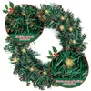 Decorative Flowers & Wreaths AFBC Artificial Christmas Wreath With Spruce For Front Door Decoration And Party1