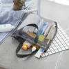 Portable Mesh Transparent toalettartiklar Handväska Stora kapacitet Kosmetiska arrangör Väskor Utomhus Travel Beach Bag Makeup Tote Bag W109