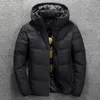 Jaqueta de pato Down Men Short quente de qualidade espessa com capuz de casacos de casacos de casacos masculinos de casacos de inverno de inverno Down Jacket 201120