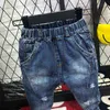 Jeans pantalon garçon jean enfant rétro bleu couleur unie enfants denim printemps pantalons décontractés pantalons enfants adaptés pour 2-7 ans G1220