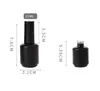 15ml Frost Black Empty Nail Polish Bottles Vials Containers Sample Bottles with Brush Cap SN4373