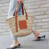디자이너 해변 가방 클래식 스타일 패션 핸드백 여성의 어깨 가방 고품질 순수 손 짠 가방 짚 쇼핑 휴가 여름 짠된 지갑 C0326