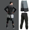 Men Basketball Short Sets Sport Gym QUICK-DRY Workout Board Shorts + Tights For Male Soccer Running Fitness Yoga Short