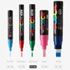 7pcs Soft Series UNI POSCA Marker Pen PC-5M Set POP poster Advertising pen Paint pen Comic Painting Round head water Art Marker 201116