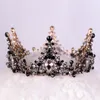 NEW Black Princess Headwear Chic Bridal Tiaras Accessories Stunning Crystals Pearls Wedding Tiaras And Crowns 12102