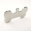 10 Stück Hundeknochen-Charms, 25 x 43 mm, Stanzen, leeres Etikett, Edelstahl-Anhänger, Metall-Charms für DIY-Halsketten, Schmuckherstellung