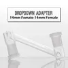 Hookahs wholesale drop down adapter 3.5" six sizes Male to Female 10mm/14mm/18mm Dropdown glass oil rigs adapters