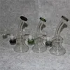 Bicchiere di vetro spesso Bong Fumo di narghilè Tubi 7,4 pollici di altezza Recycler Dab Rigs Bong d'acqua con ciotola da 14 mm