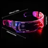 Clignotant Lunettes Party EL Wire Neon LED Lunettes de soleil Light Up Rave Costume DJ Lumineux Anniversaire Décor Y201006