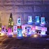 Jul LED -lampor Nightlight Electronic Candle Santa Claus Snowman Lamp Xmas Table Decoration Party Luminescens Ornament LSK2131