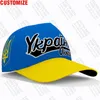 Ukraina baseballowa Cap 3D Custom Made Numer Team Logo Aw Hat Ukr Country Travel Ukrainian Nation Ukrayina Flag Headgear9451158