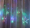 Rideau LED Star Light Star et Moon String Lampe de décoration étanche à l'étanche pour mariage, fête, lumière de Noël 10pcs