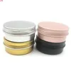 50pcs 60g Aluminum Jars 60ml Gold Pink black Silver Metal Tin 2oz Cosmetic Containers Crafts colorful aluminum boxs ZKH91qualtity