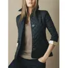 Ограниченная классическая женщина в Англии модные бриллианты британские стеганые пиджаки сплошной шестерни Single Breads Slim London Brit Jackets B3009015