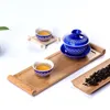 Rectangle Wooden Tea Tray Serving Table Plate Snacks Food Storage Dish for Hotel Home Wood Serving Tray Tea Table 33*17*1cm DBC BH4471