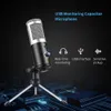 USB Microphone Podcast Condenser Microphone Professional Microphone With Tripod Stand for Computer Youtube