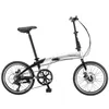 20 Inch 7-speed Folding Bicycle Bike Aluminum Alloy Portable Bicycles Front And Rear Mechanical Disc Brake Brompton Bikes