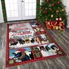 Noel Kırmızı Kamyon Karlı Yaşayan 3D Baskılı Kilim Mat Kaymaz Büyük Halı Halı Ev Dekorasyon 220301