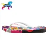 Marzz Women Designer Flip Flops Cartoon Graffiti Slippers Beach Sandals Summer Shoes Pool Shower Shoes Y200423