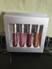 Hot Brand Matte Liquid Lipstick Set in 4pcs Shimmery Lip Gloss Makeup Kit Collection High Quality Koko Beauty Lipgloss Cosmetics Free Ship