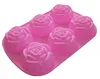 6 pz Set Rose Fiore Stampo per torta in silicone Attrezzo per torta Cuore Gelatina Sapone Stampo per gelatina Custodia per uso alimentare Utensili da cucina