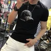 T-shirts pour hommes Strass Motif à manches courtes Summer Designer Mode Homme Streetwear Jeunesse Hot Slim Fit Casual Plusieurs couleurs Plus Taille Top Vêtements masculins