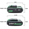 12V 16V 21V 25Vプラス高品質充電式電気リチウムリチウムハンドドリルバッテリー201225
