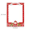 Juldekorationer Merry Family Po Booth Frame Paper Glasses Decoration for Home Selfie Xmas Pobooth Kerst Year1