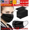 US stock 50pcs Disposable Face Mask 3 Layers Multi Colors Dustproof Facial Protective Cover Masks Anti-Dust Salon Earloop Mouth Party Wholesale F0125