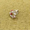 925 Sterling Zilveren Sieraden Pandora Charms Disny Miky Mini Mouse Kissing Dangle Bead Armbanden met Logo Ale Bangle Vrouwen Mannen Verjaardagscadeau Valentijnsdag 790075C01