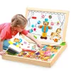100 altri pezzi bambini in legno puzzle magnetici 3D cervello figura animali veicolo circo tavolo da disegno 5 stili all'ingrosso apprendimento bambini legno