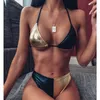 Sporlike Blcak Blanc Dentelle Taille Haute Maillot De Bain Bikini Ensemble 2017 Sexy Solide Bikinis Femmes Push Up Maillots De Bain Banting Costume Nager T200114