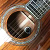 Пользовательские Trand 12 строк левша акустическая гитара D корпус твердой коа деревянный топ Abalone Inlay древесина Pickguard двойной пикап