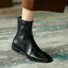 Hot Sale-Fashion Ankle Boots For Women Sexy Snake Skin Motorcycle boots Women Block High Heels Short Winter black brown Party Shoes