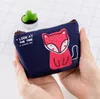 Wholesale 300pcs canvas change purses Cute Cartoon Animal Card Holder Key Bag Money zipper Bags for Girls Purse