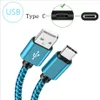 Micro USB Laddning Laddare Kabel 3FT Lång Premium Nylon Flätad USB-typ C Kabel Synkronisering Datat Laddarkabel för Android Cellphone2020
