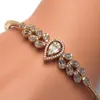 Lien chaîne arrivée luxe élégant cristal femmes bague bracelet cubique zircon bracelet accessoires de mariée bijoux à la mode redimensionnable Inte22