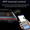 Draadloze autokartsuitdrukking led grappige emotie licht programmeerbaar bericht display bord app siri accessoires geschikt voor Android iOS