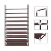 5/10 Tier Shoes Rack Stand Storage Organizer Fabric Shelf Holder Stackable Closet US Warehouse Drop Shipping Available Y200527