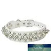 Hund nitar collar cool nagel studded halsband spiked rem pu läder runda kula små husdjur hund katt krage xs-l ccyyf99