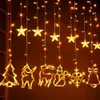 Noël Elk Bell Fairy String Lights Joyeux Noël Décorations pour la maison Lumières de Noël Guirlande Navidad Noel Année Décor 201203