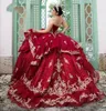 Bling Burgundy Sequin Lace Appleique Quinceaneraドレスレースアップコルセット甘い15 Pageant Gowns Plus Size Vestidos de xvAños