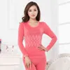 Thermal Underwear Warm Winter Print Seamless Intimates Sexy Ladies Clothes Antibacterial Print Long Johns Women Shaped Sets 211228