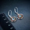 Natural Blue Topaz 925 Sterling Silver Clip Earring Rose Gold Plated Elegant Earring Women Favoritörhängen Style Party Gift 20096542748