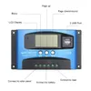 100A MPPT Solar Charge Controller Dual USB LCD Display Auto Solar Cell Panel Charger Regulator