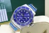 Мужские светящиеся часы Mens Automatic 2813 Движение Смотрите мужчина Blue Ceramic 116660 Dive Sea Sport Pro Hunter Crystal Chronometer Chrintches.